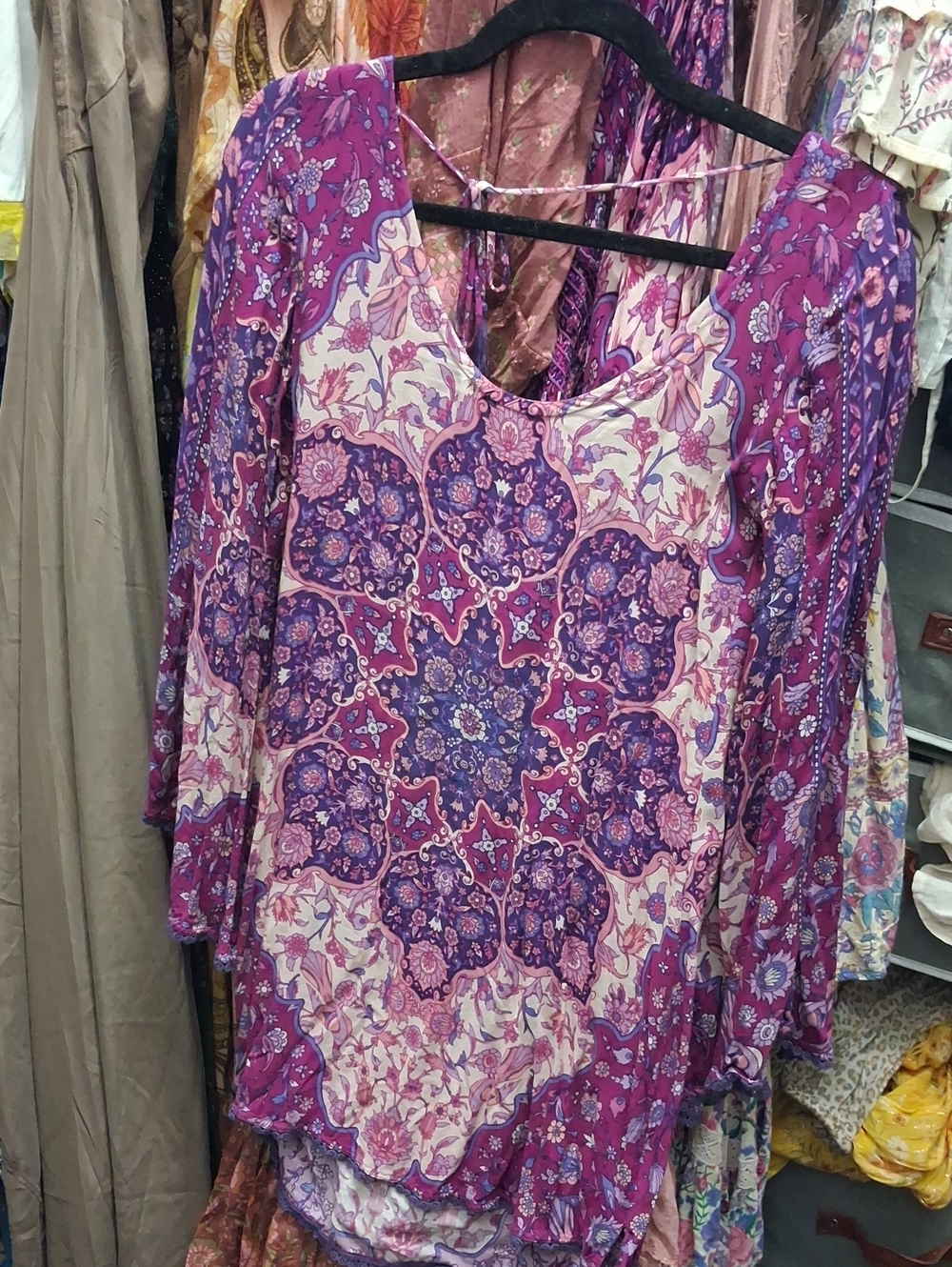 Spell AND THE GYPSY Kiss The Sky Mini Dress Purple Combo